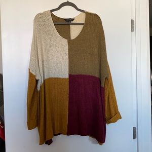 3XL Color Block Sweater- Never Worn!
